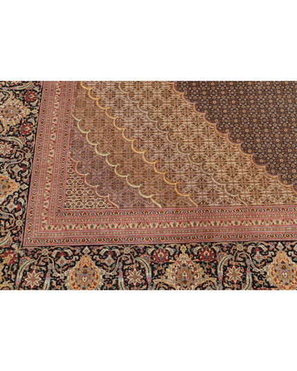 Tabriz 11' 5" X 15' 10" Hand Knotted Wool Rug 11' 5" X 15' 10" (348 X 482) / Black / Wool