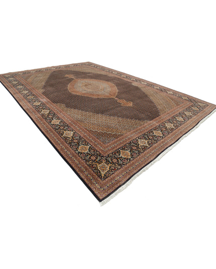 Tabriz 11' 5" X 16' 6" Hand Knotted Wool Rug 11' 5" X 16' 6" (348 X 503) / Black / Wool