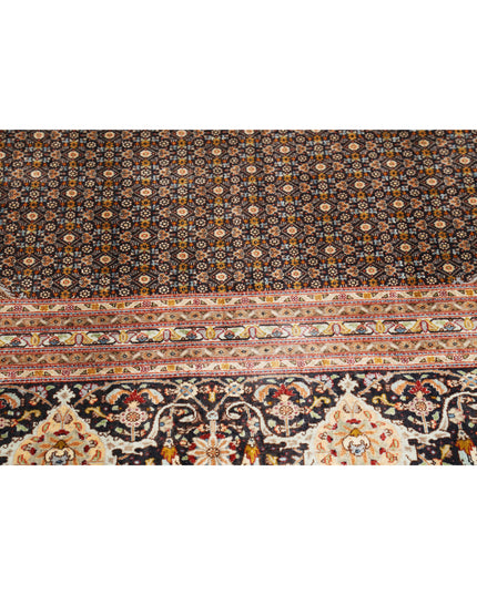 Tabriz 11' 5" X 16' 6" Hand Knotted Wool Rug 11' 5" X 16' 6" (348 X 503) / Black / Wool