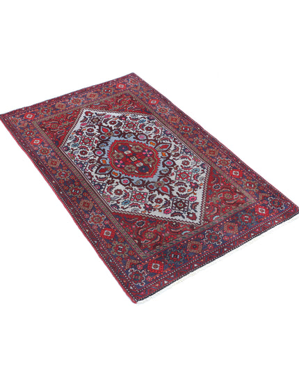 Tabriz 2' 7" X 4' 1" Hand Knotted Wool Rug 2' 7" X 4' 1" (79 X 124) / Red / Wool