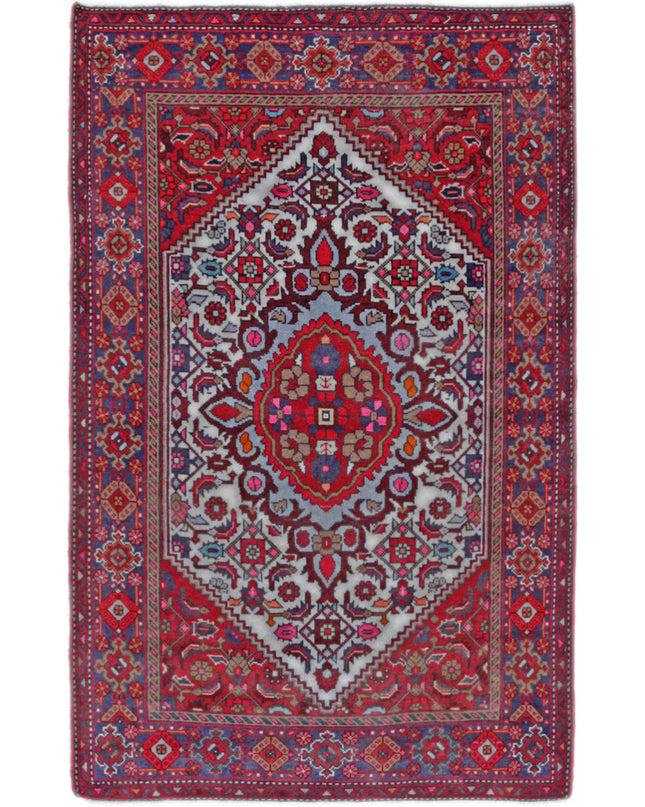 Tabriz 2' 7" X 4' 1" Hand Knotted Wool Rug 2' 7" X 4' 1" (79 X 124) / Red / Wool
