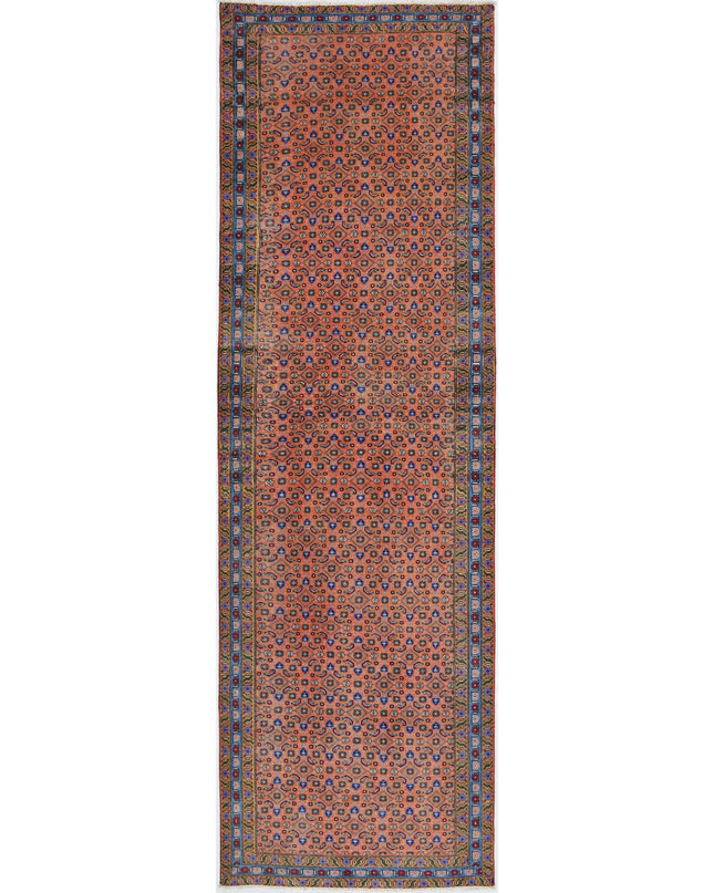 Tabriz 2' 8" X 9' 2" Hand Knotted Wool Rug 2' 8" X 9' 2" (81 X 280) / Peach / Wool