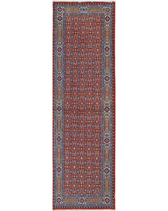 Tabriz 1' 10" X 6' 4" Hand Knotted Wool Rug 1' 10" X 6' 4" (56 X 193) / Red / Wool