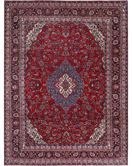 Tabriz 8' 8" X 11' 8" Hand Knotted Wool Rug 8' 8" X 11' 8" (264 X 356) / Red / Wool