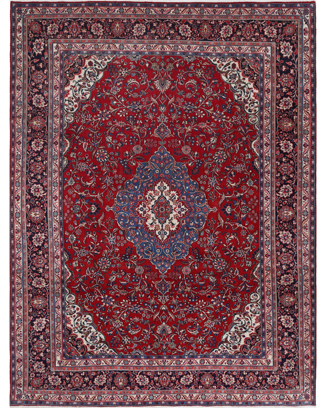 Tabriz 8' 8" X 11' 8" Hand Knotted Wool Rug 8' 8" X 11' 8" (264 X 356) / Red / Wool