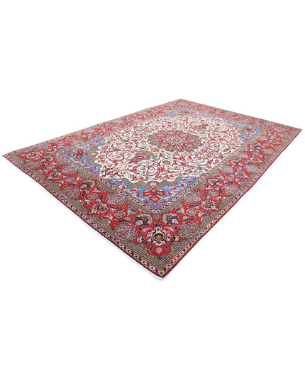 Tabriz 8' 5" X 12' 9" Hand Knotted Wool Rug 8' 5" X 12' 9" (257 X 389) / Ivory / Wool