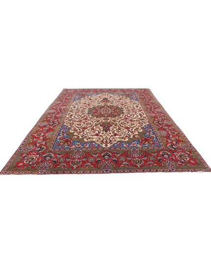 Tabriz 8' 5" X 12' 9" Hand Knotted Wool Rug 8' 5" X 12' 9" (257 X 389) / Ivory / Wool