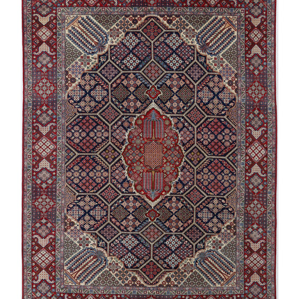 Tabriz 10' 6" X 14' 5" Hand Knotted Wool Rug 10' 6" X 14' 5" (320 X 440) / Blue / Wool