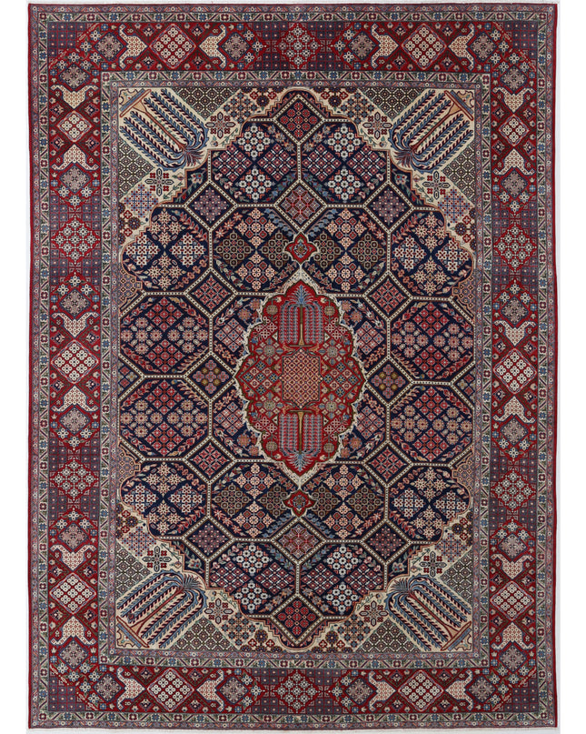 Tabriz 10' 6" X 14' 5" Hand Knotted Wool Rug 10' 6" X 14' 5" (320 X 440) / Blue / Wool