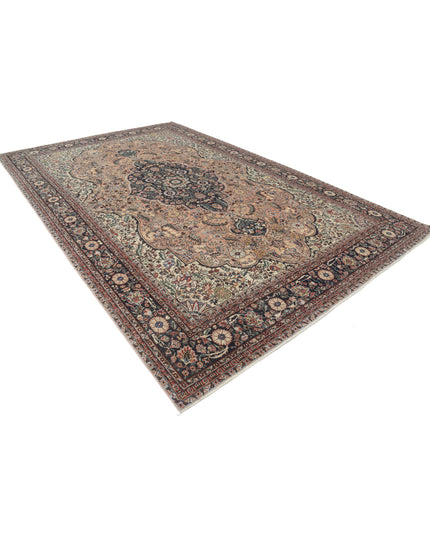 Tabriz 8' 3" X 12' 11" Hand Knotted Wool Rug 8' 3" X 12' 11" (251 X 394) / Pink / Wool