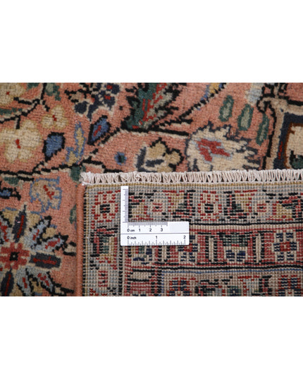Tabriz 8' 3" X 12' 11" Hand Knotted Wool Rug 8' 3" X 12' 11" (251 X 394) / Pink / Wool