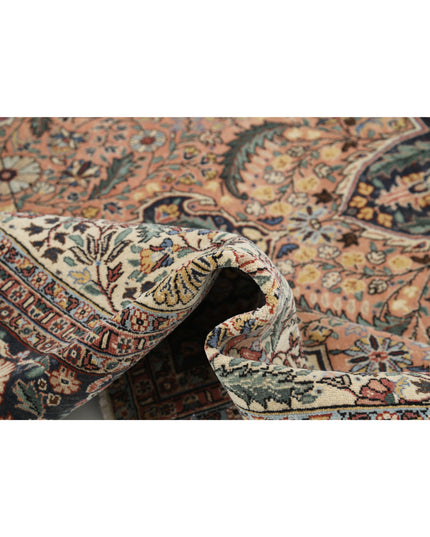 Tabriz 8' 3" X 12' 11" Hand Knotted Wool Rug 8' 3" X 12' 11" (251 X 394) / Pink / Wool