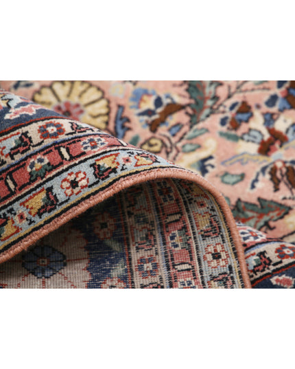 Tabriz 8' 3" X 12' 11" Hand Knotted Wool Rug 8' 3" X 12' 11" (251 X 394) / Pink / Wool