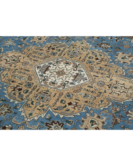 Tabriz 9' 8" X 12' 1" Hand Knotted Wool Rug 9' 8" X 12' 1" (295 X 368) / Blue / Wool