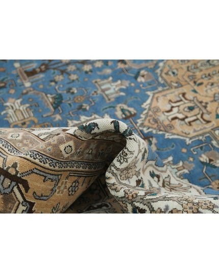 Tabriz 9' 8" X 12' 1" Hand Knotted Wool Rug 9' 8" X 12' 1" (295 X 368) / Blue / Wool