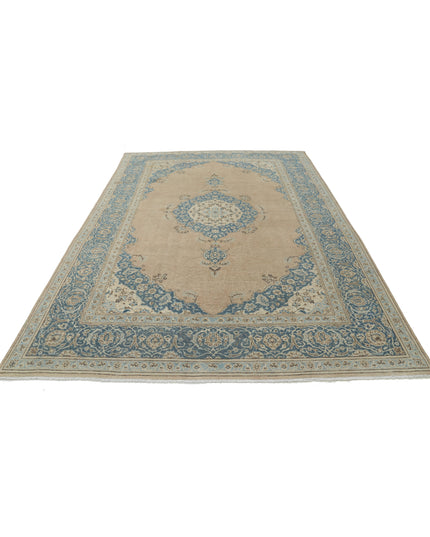 Tabriz 7' 4" X 11' 1" Hand Knotted Wool Rug 7' 4" X 11' 1" (223 X 338) / Taupe / Wool