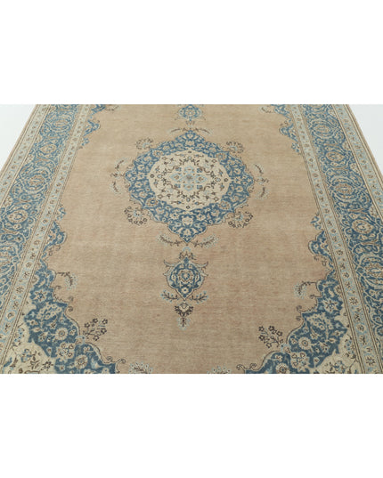 Tabriz 7' 4" X 11' 1" Hand Knotted Wool Rug 7' 4" X 11' 1" (223 X 338) / Taupe / Wool