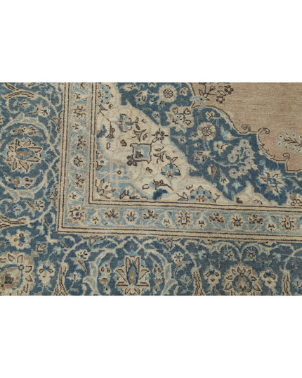 Tabriz 7' 4" X 11' 1" Hand Knotted Wool Rug 7' 4" X 11' 1" (223 X 338) / Taupe / Wool