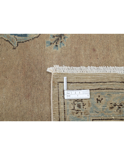 Tabriz 7' 4" X 11' 1" Hand Knotted Wool Rug 7' 4" X 11' 1" (223 X 338) / Taupe / Wool
