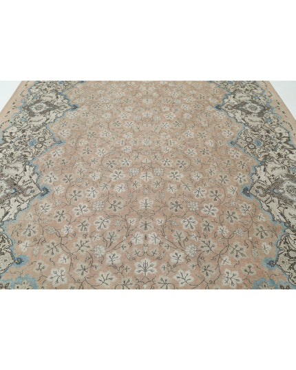Tabriz 9' 9" X 12' 11" Hand Knotted Wool Rug 9' 9" X 12' 11" (297 X 394) / Pink / Wool