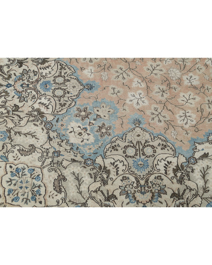 Tabriz 9' 9" X 12' 11" Hand Knotted Wool Rug 9' 9" X 12' 11" (297 X 394) / Pink / Wool