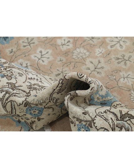 Tabriz 9' 9" X 12' 11" Hand Knotted Wool Rug 9' 9" X 12' 11" (297 X 394) / Pink / Wool