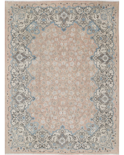 Tabriz 9' 9" X 12' 11" Hand Knotted Wool Rug 9' 9" X 12' 11" (297 X 394) / Pink / Wool
