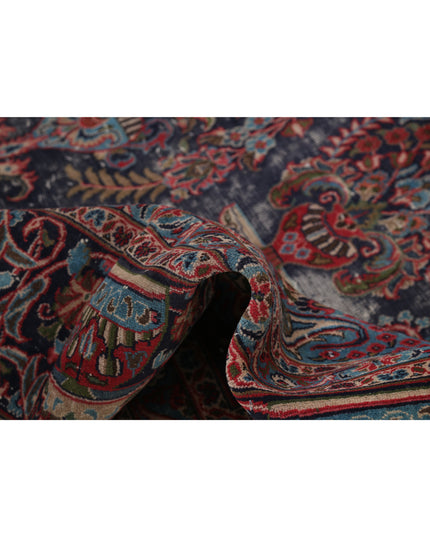 Tabriz 9' 6" X 12' 11" Hand Knotted Wool Rug 9' 6" X 12' 11" (290 X 394) / Blue / Wool