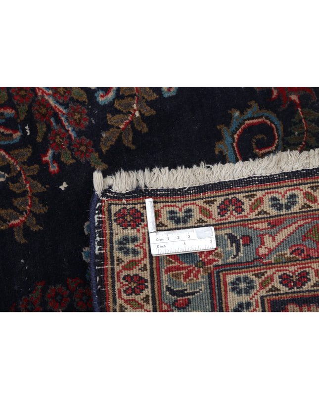 Tabriz 9' 6" X 12' 11" Hand Knotted Wool Rug 9' 6" X 12' 11" (290 X 394) / Blue / Wool