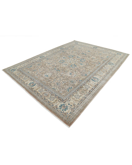 Tabriz 8' 3" X 11' 3" Hand Knotted Wool Rug 8' 3" X 11' 3" (251 X 343) / Taupe / Wool