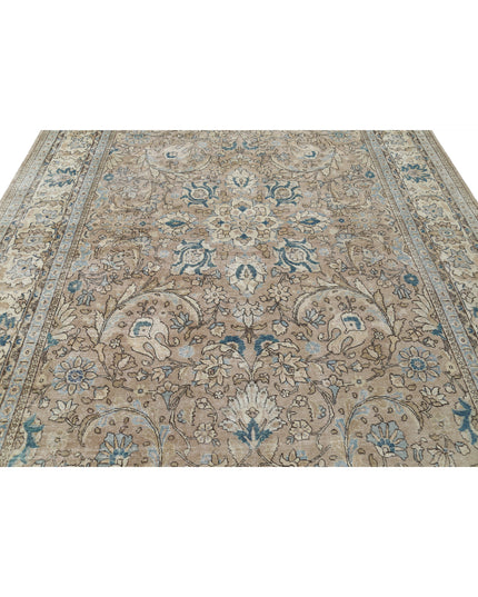Tabriz 8' 3" X 11' 3" Hand Knotted Wool Rug 8' 3" X 11' 3" (251 X 343) / Taupe / Wool