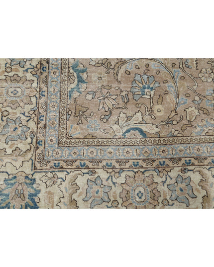 Tabriz 8' 3" X 11' 3" Hand Knotted Wool Rug 8' 3" X 11' 3" (251 X 343) / Taupe / Wool