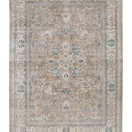 Tabriz 8' 3" X 11' 3" Hand Knotted Wool Rug 8' 3" X 11' 3" (251 X 343) / Taupe / Wool