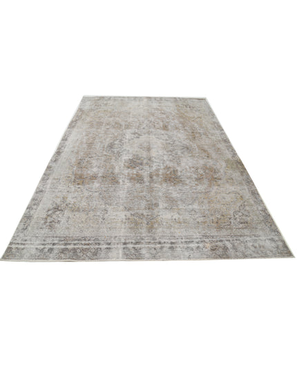Tabriz 6' 11" X 10' 1" Hand Knotted Wool Rug 6' 11" X 10' 1" (211 X 307) / Ivory / Wool