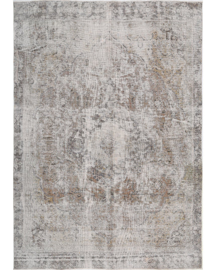 Tabriz 6' 11" X 10' 1" Hand Knotted Wool Rug 6' 11" X 10' 1" (211 X 307) / Ivory / Wool