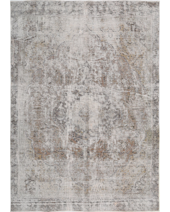 Tabriz 6' 11" X 10' 1" Hand Knotted Wool Rug 6' 11" X 10' 1" (211 X 307) / Ivory / Wool