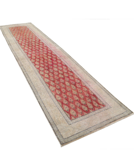 Tabriz 3' 2" X 13' 0" Hand Knotted Wool Rug 3' 2" X 13' 0" (97 X 396) / Red / Wool