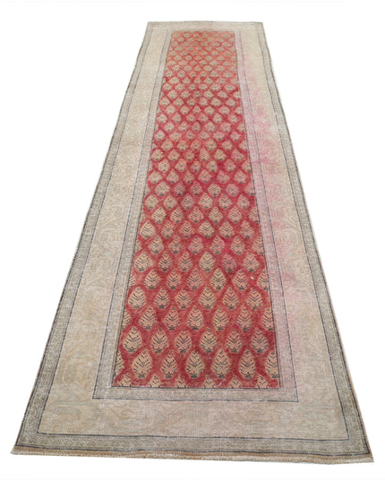 Tabriz 3' 2" X 13' 0" Hand Knotted Wool Rug 3' 2" X 13' 0" (97 X 396) / Red / Wool