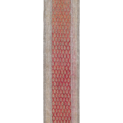 Tabriz 3' 2" X 13' 0" Hand Knotted Wool Rug 3' 2" X 13' 0" (97 X 396) / Red / Wool