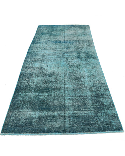 Tabriz 4' 0" X 9' 6" Hand Knotted Wool Rug 4' 0" X 9' 6" (122 X 290) / Teal / Wool