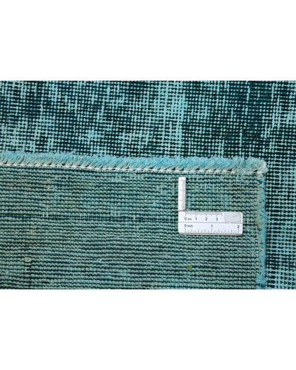 Tabriz 4' 0" X 9' 6" Hand Knotted Wool Rug 4' 0" X 9' 6" (122 X 290) / Teal / Wool