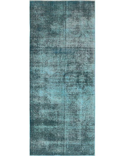 Tabriz 4' 0" X 9' 6" Hand Knotted Wool Rug 4' 0" X 9' 6" (122 X 290) / Teal / Wool