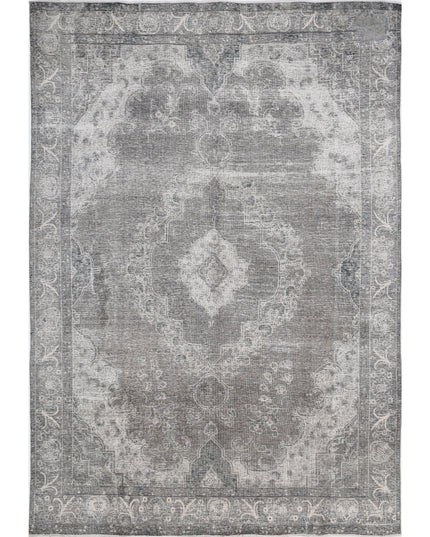 Tabriz 8' 5" X 12' 3" Hand Knotted Wool Rug 8' 5" X 12' 3" (257 X 373) / Grey / Wool