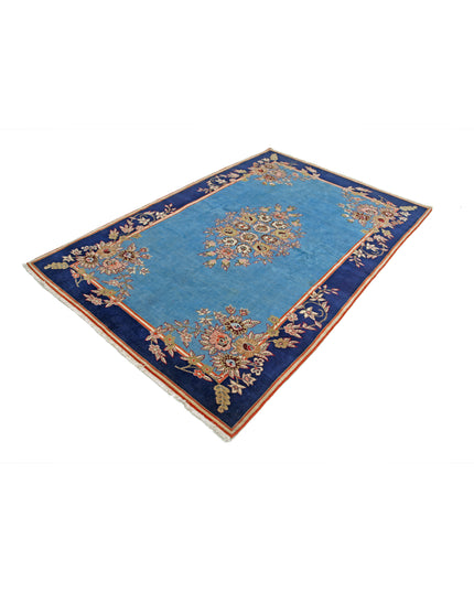 Tabriz 5' 0" X 7' 6" Hand Knotted Wool Rug 5' 0" X 7' 6" (152 X 229) / Blue / Wool