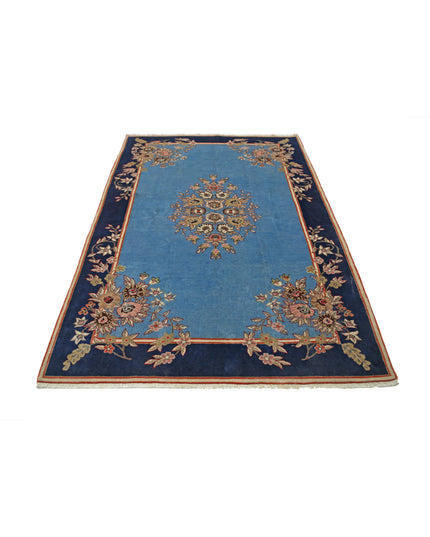 Tabriz 5' 0" X 7' 6" Hand Knotted Wool Rug 5' 0" X 7' 6" (152 X 229) / Blue / Wool