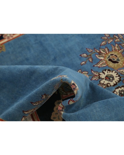 Tabriz 5' 0" X 7' 6" Hand Knotted Wool Rug 5' 0" X 7' 6" (152 X 229) / Blue / Wool