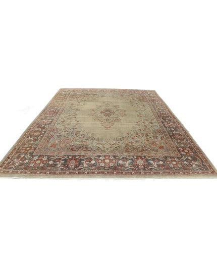 Tabriz 9' 10" X 12' 8" Hand Knotted Wool Rug 9' 10" X 12' 8" (300 X 386) / Taupe / Wool
