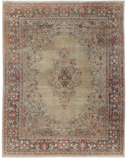 Tabriz 9' 10" X 12' 8" Hand Knotted Wool Rug 9' 10" X 12' 8" (300 X 386) / Taupe / Wool