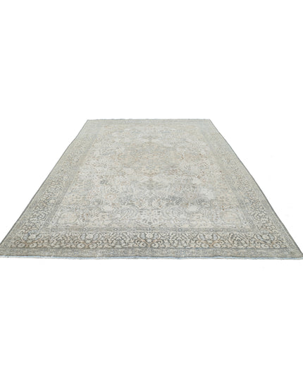 Tabriz 8' 2" X 11' 8" Hand Knotted Wool Rug 8' 2" X 11' 8" (249 X 356) / Ivory / Wool