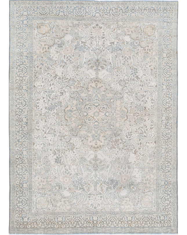 Tabriz 8' 2" X 11' 8" Hand Knotted Wool Rug 8' 2" X 11' 8" (249 X 356) / Ivory / Wool